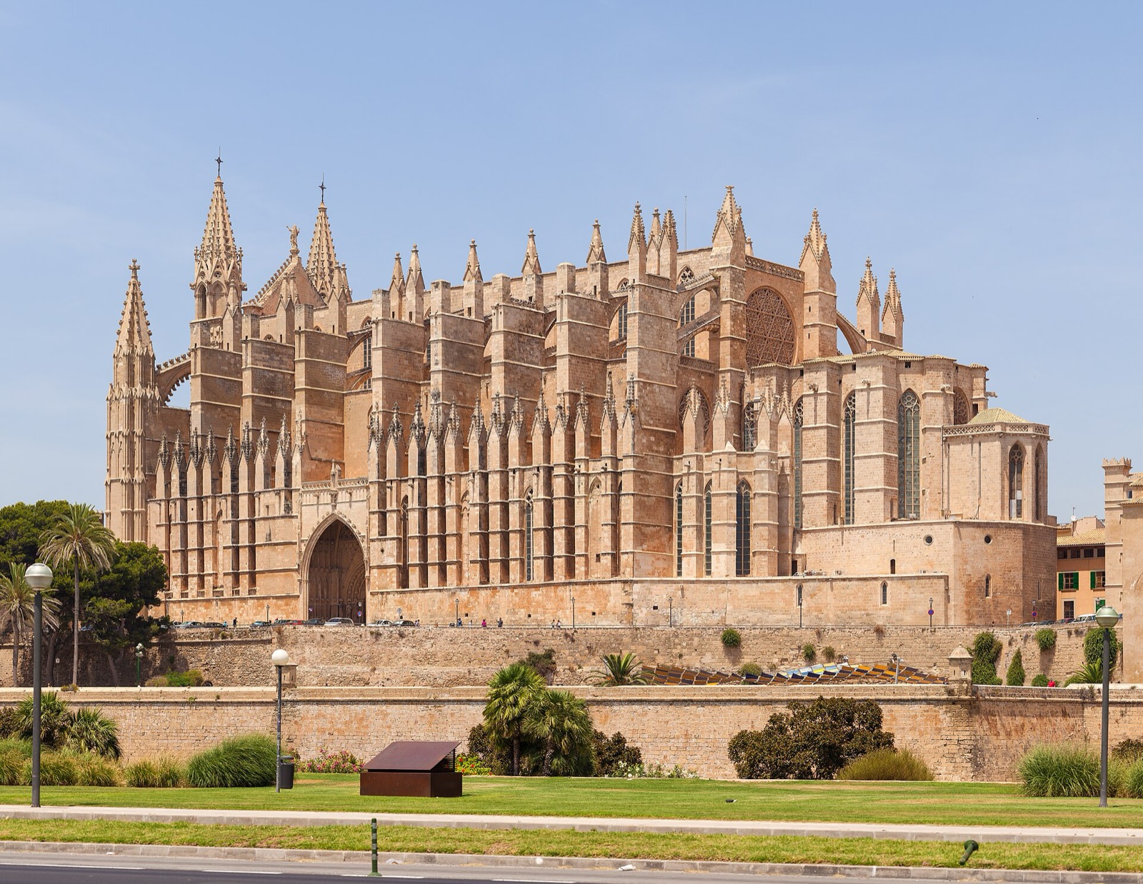 La Seu cathedral, Palma, above the city walls