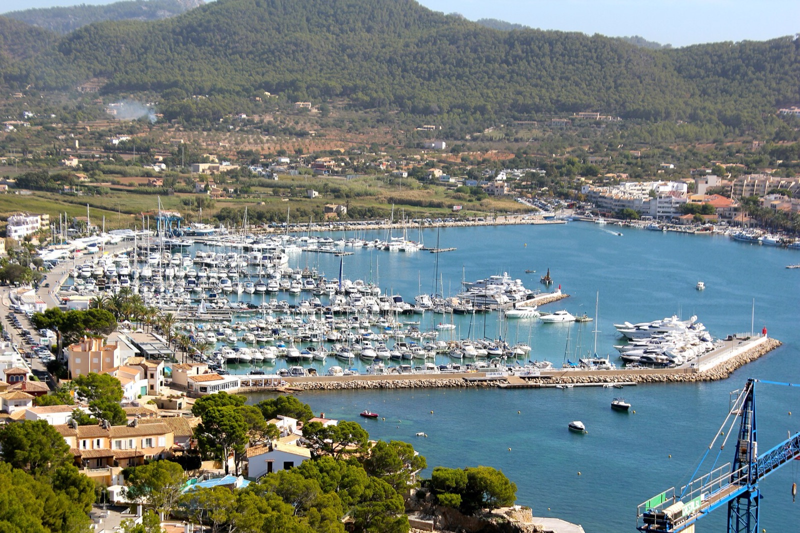 The marina at Port d'Andratx from above